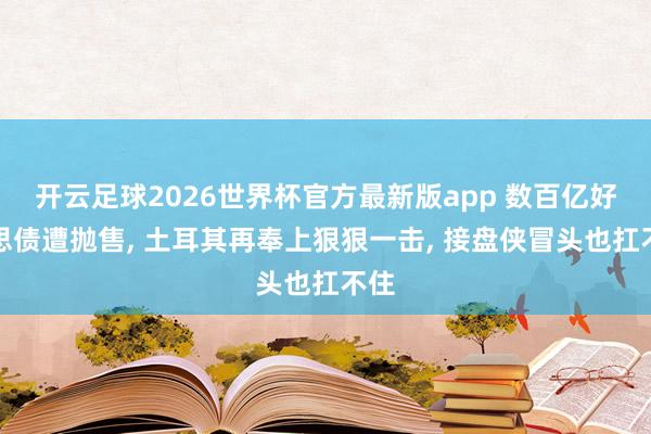开云足球2026世界杯官方最新版app 数百亿好意思债遭抛售, 土耳其再奉上狠狠一击, 接盘侠冒头也扛不住
