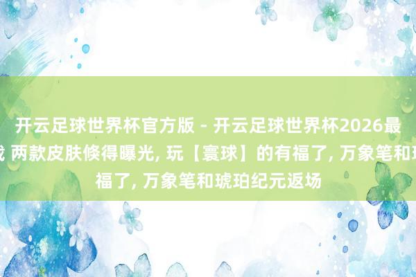 开云足球世界杯官方版 - 开云足球世界杯2026最新版app下载 两款皮肤倏得曝光, 玩【寰球】的有福了, 万象笔和琥珀纪元返场