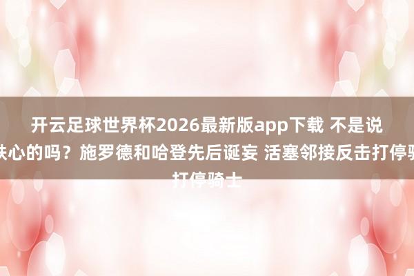 开云足球世界杯2026最新版app下载 不是说要铁心的吗？施罗德和哈登先后诞妄 活塞邻接反击打停骑士