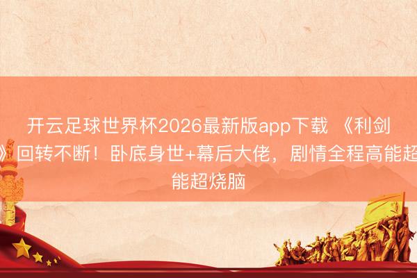 开云足球世界杯2026最新版app下载 《利剑玫瑰》回转不断!卧底身世+幕后大佬,剧情全程高能超烧脑